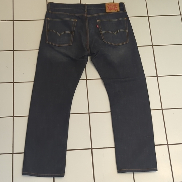Levi's 513 Blue Straight Denim Jeans - Picture 3 of 3